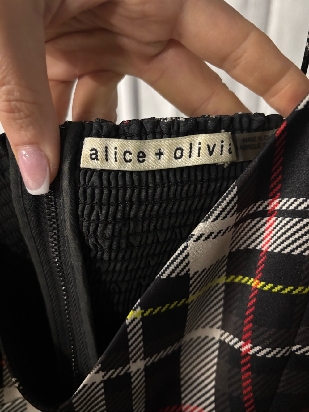 Alice + Olivia Julietta Plaid Maxi Slip Dress | Size 4 - Picture 8 of 8